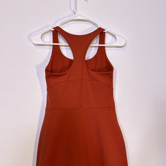 Girlfriend Collective Paloma Racerback Dress Small Rust Built In Shorts Athletic - Picture 7 of 9